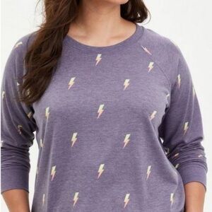 Torrid Purple Lightning Long Sleeve Top